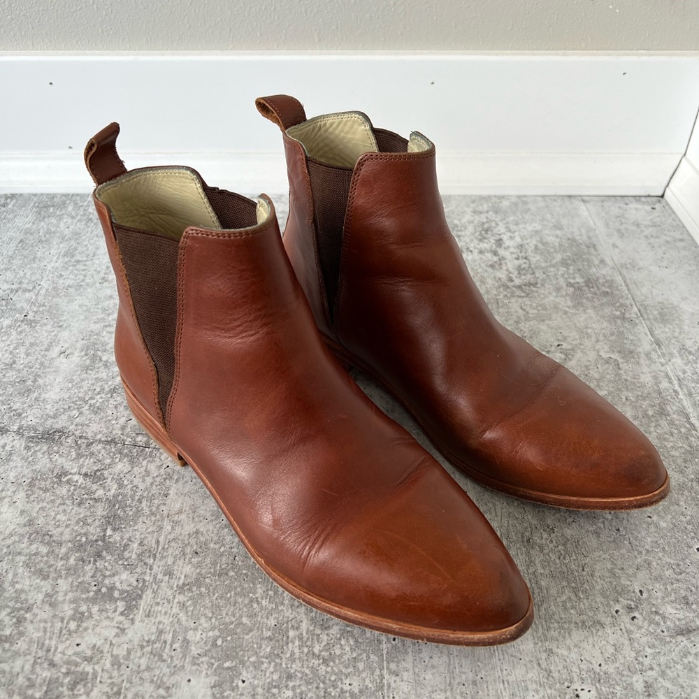 Nisolo Brown Leather Chelsea Boots - Size 8